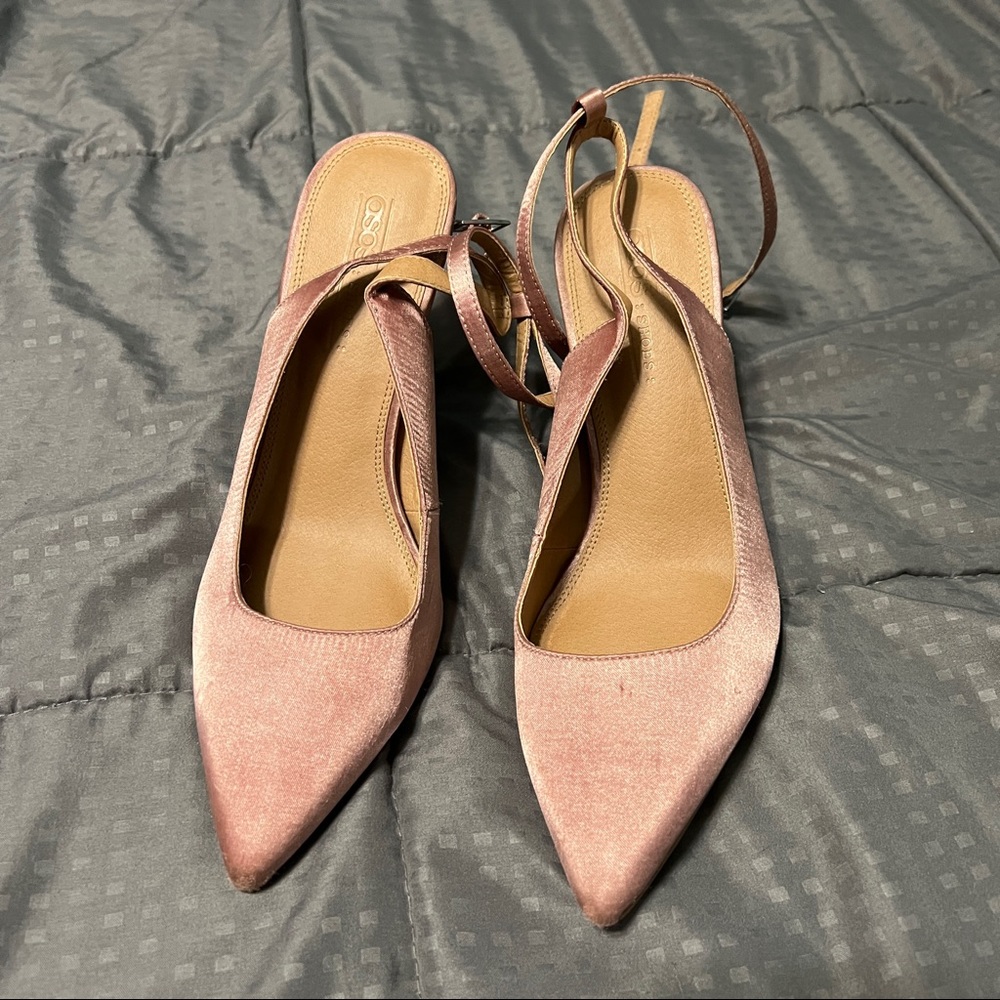 ASOS pickle pointed high heels shoes Stiletto blush pink size 5 uk 7 us